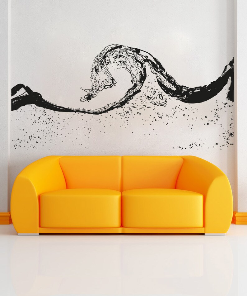 Vinyl Wall Decal Sticker Water Wave Osaa1551s Etsy