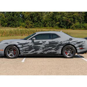 Car Graphic Decal Sticker for Challenger, Charger car. Splash Decal, Grunge Scratch Marks. #7102