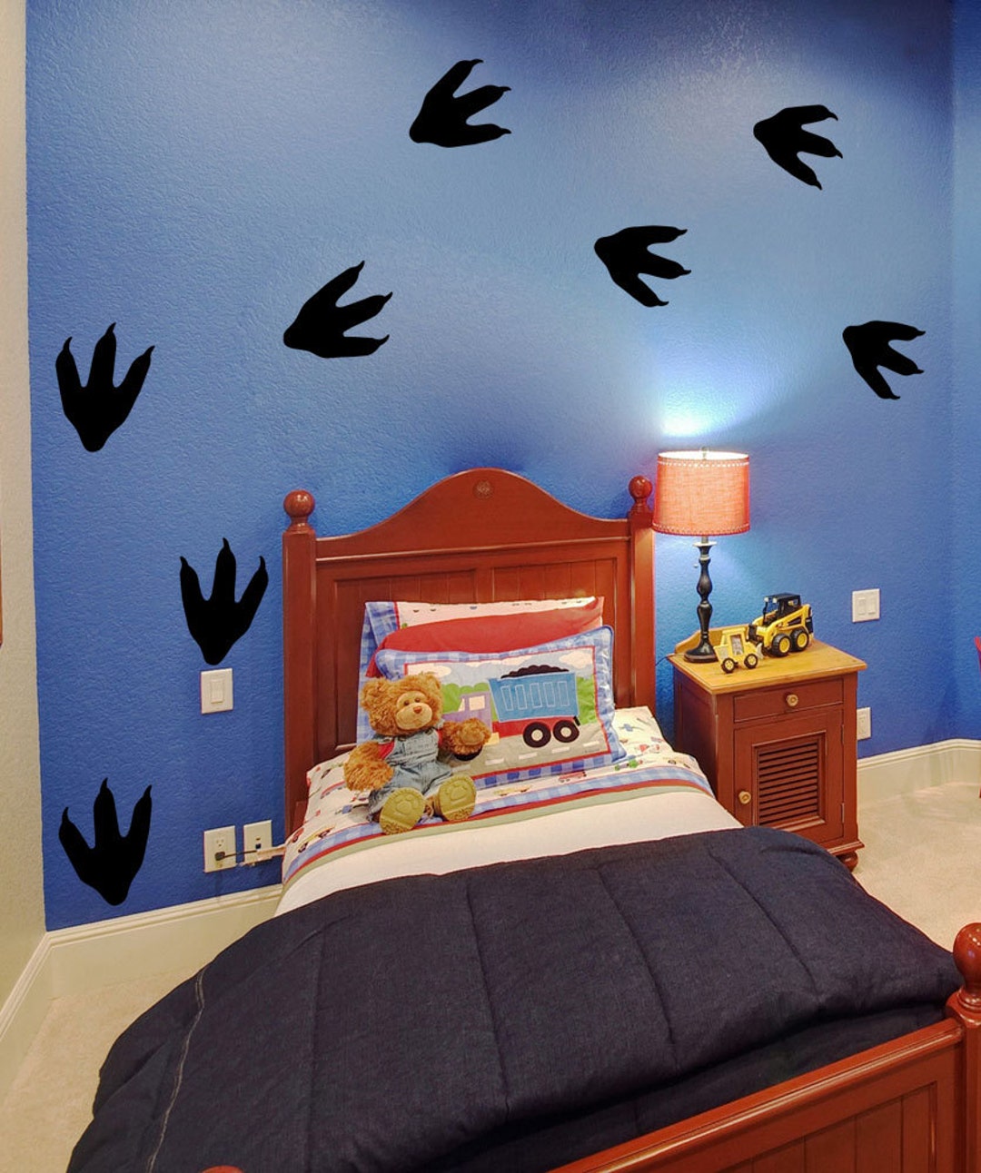 Dinosaur Footprints Wall Decal Sticker. Reptile Foot Prints Wall