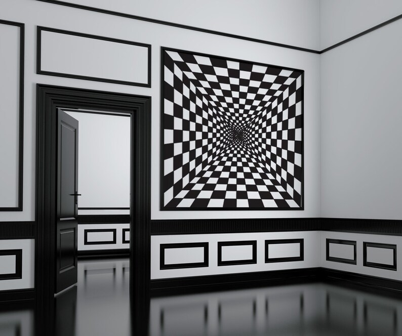 Vinyl Wall Art Decal Sticker Optical Illusion Hallway OSDC774B Etsy
