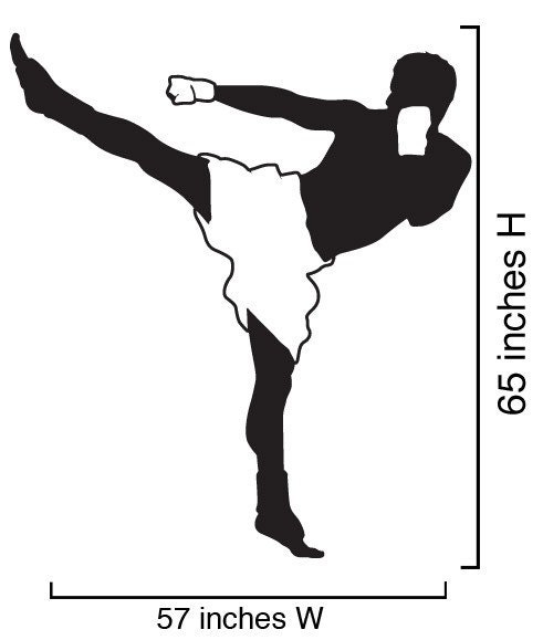 Vinyl Wall Decal Sticker Kick Boxer Kick 303 - Etsy