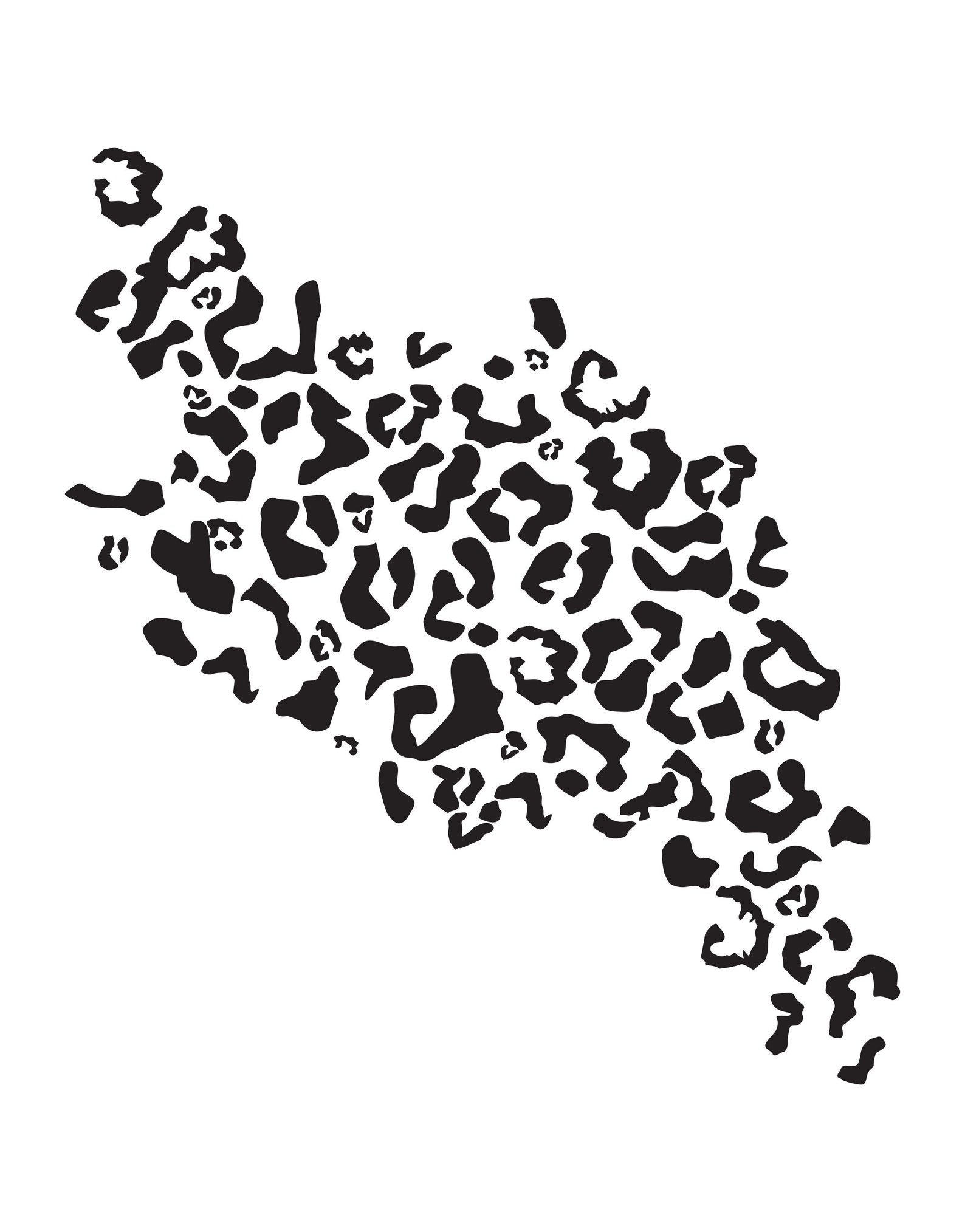 Leopard Print Vinyl Wall Decal Sticker. You Choose the Size Etsy