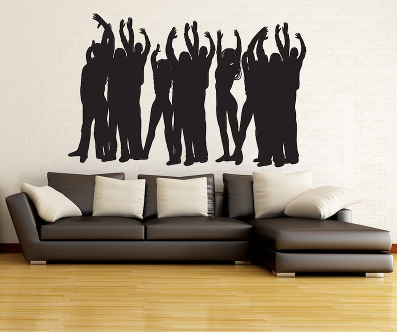 Vinyl Wall Decal Sticker Concert Crowd 1232B