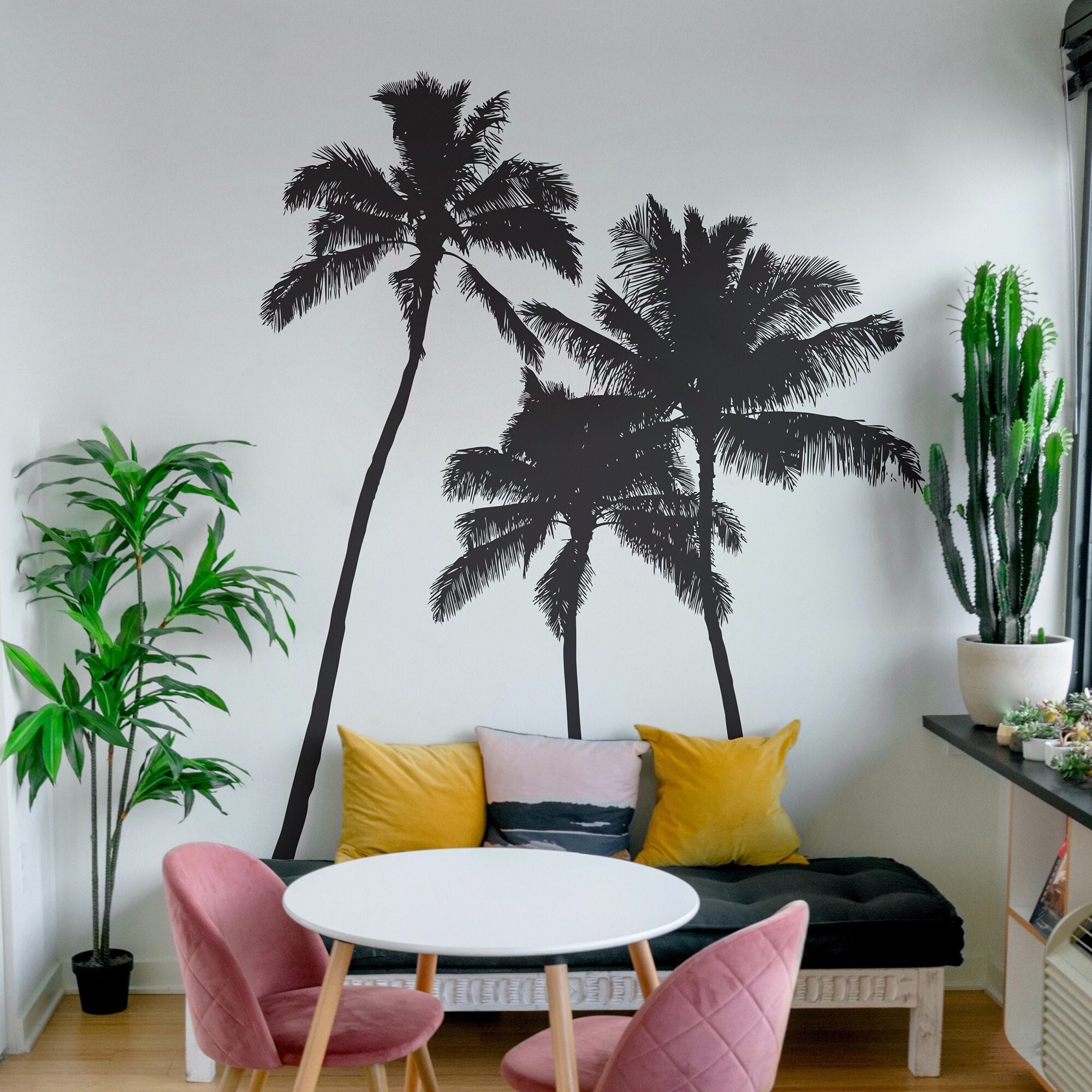 Florida Palm Trees Wall Decal. Tropical Home Decor. Palm Tree Decor