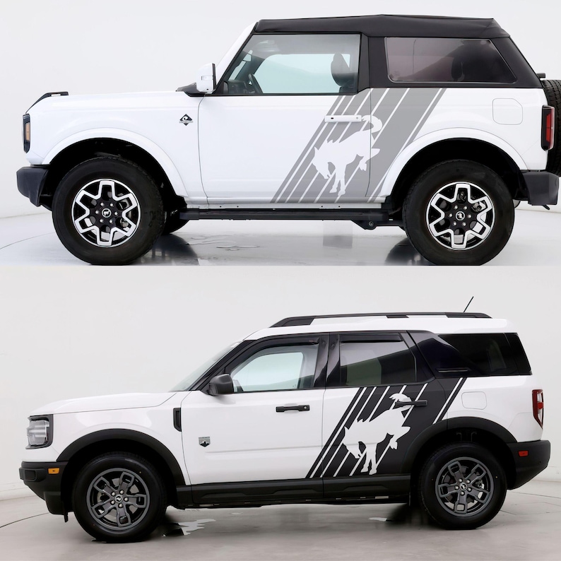 Truck Decal Graphic Sticker for Bronco. Side Fender Horse Stripes Decal ...