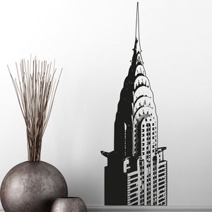 Chrysler Building NYC New York City Vinyl Wall Decal Sticker. Skyscraper Theme Decor. OS_AA232 image 2