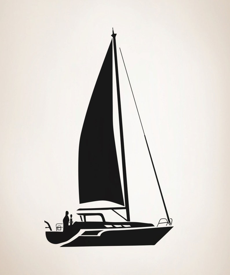 sailboat wallpaper decal