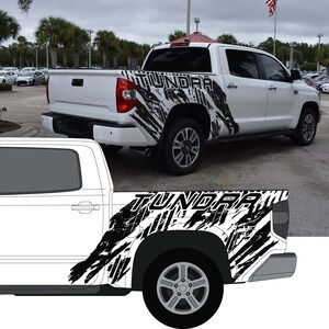 Truck Mud Splash Vinyl Car Graphic Sticker for Tundra 2014-2020. Set of 2. Tundra Truck Side Bed Graphic Decal. Tundra Decal Sticker.