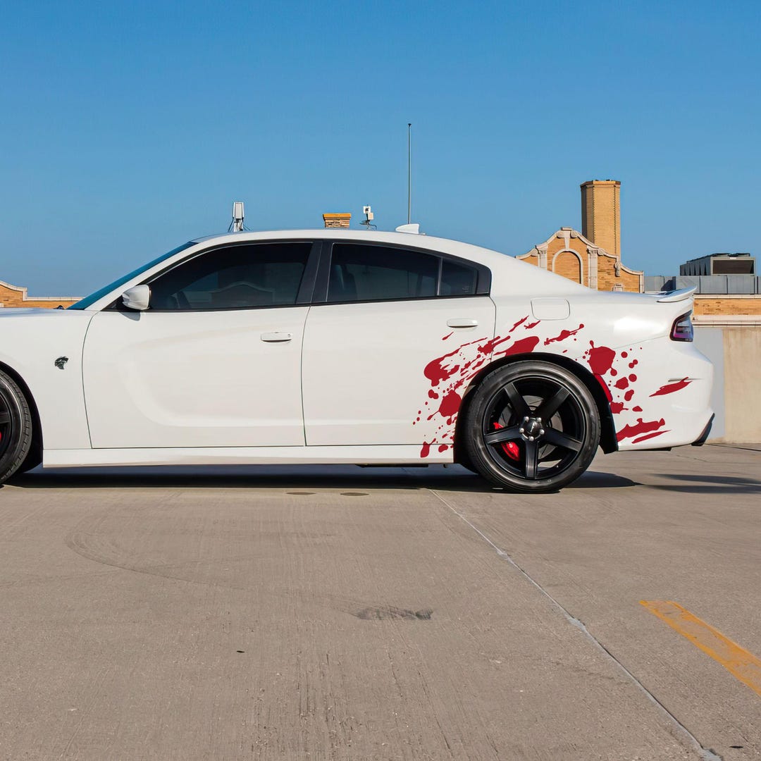 Red Blood Splatter Car Decal. Set of 2. Universal Fit. Civic, BMW ...