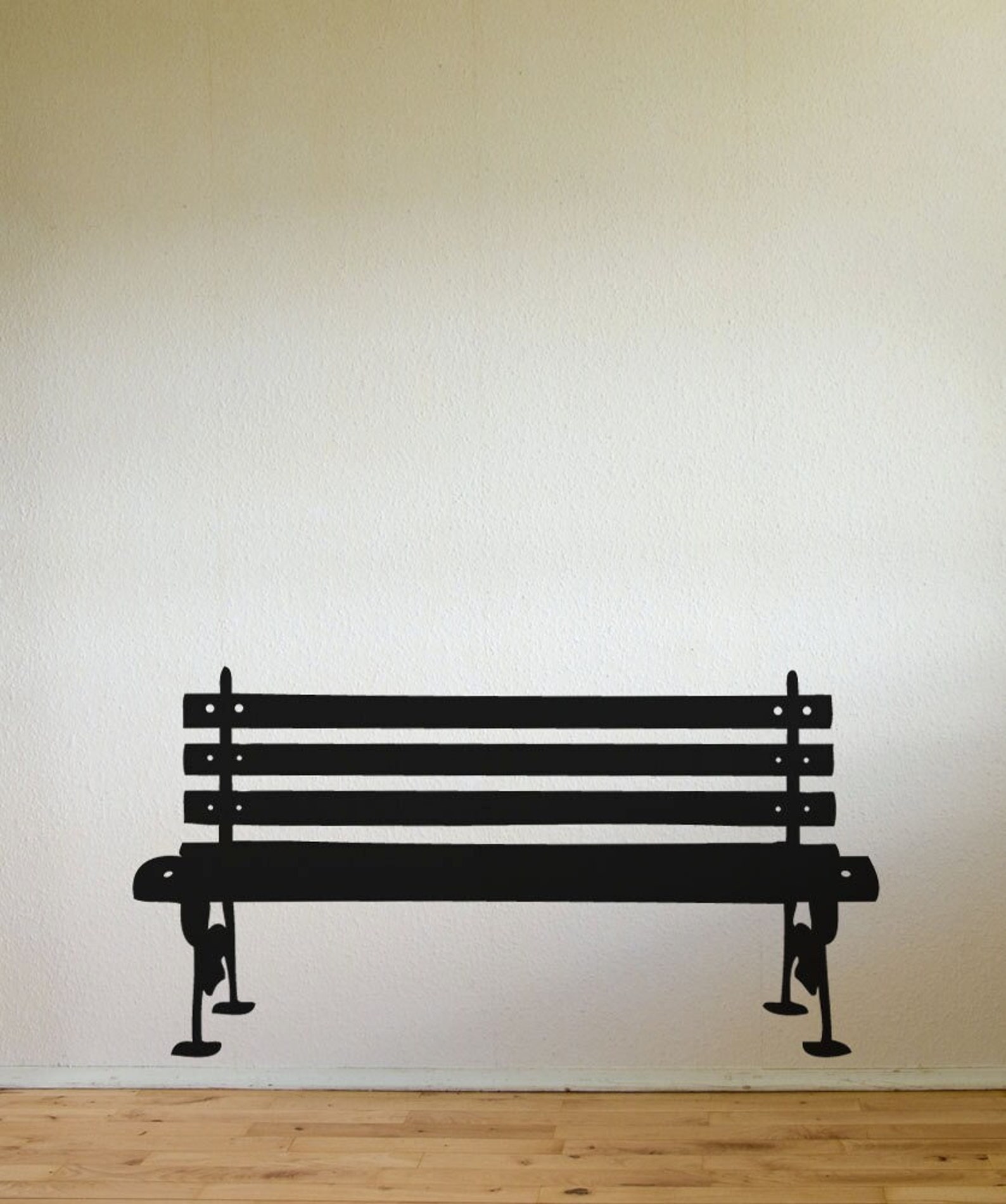 Bench Stickers Park Bench Wall Decal Sticker. Nature Wall Decal. Forest Wall Decor ...