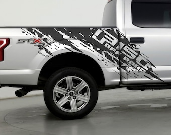 Ford F-150 Mud Splash Vinyl Cat Graphic Sticker. Set of 2. Ford F150 Off Road Design Truck Side Bed Graphic Decal. XLT, Lariat, STX. #6791