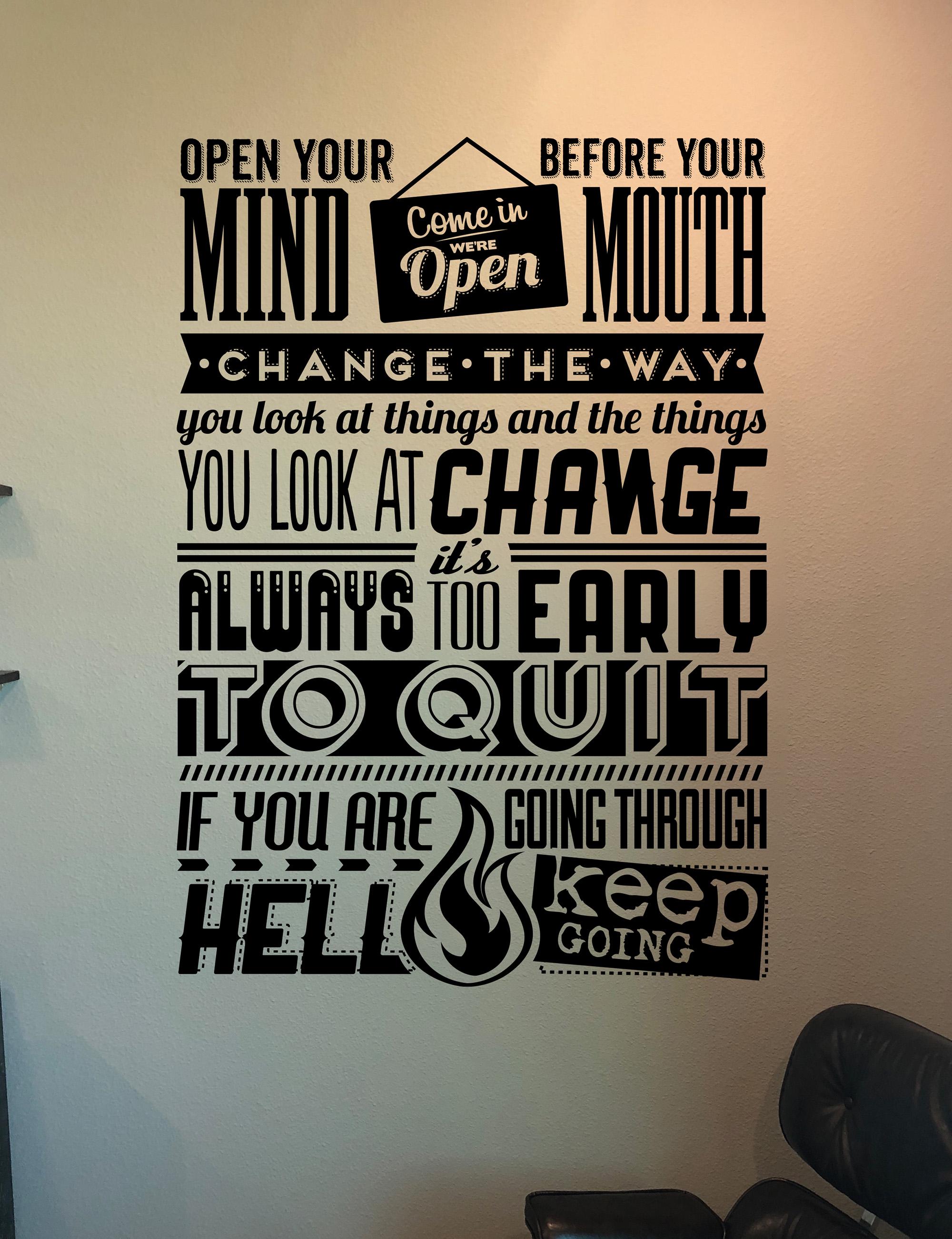 Motivational Quotes Wall Decal Sticker Set. Inspirational Success Quote ...