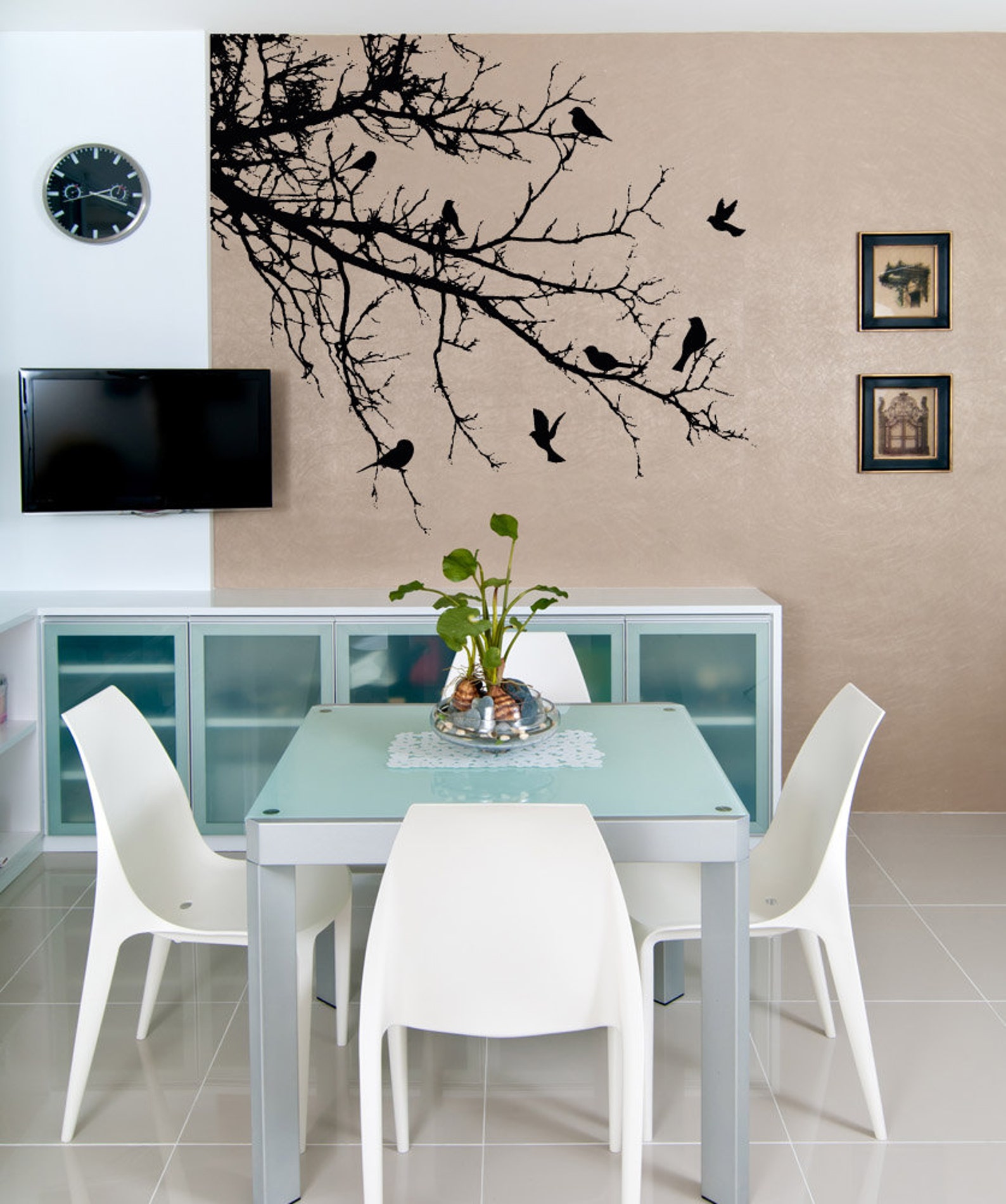 Birds on Tree Branch Vinyl Wall Decal Sticker. 1002 Etsy
