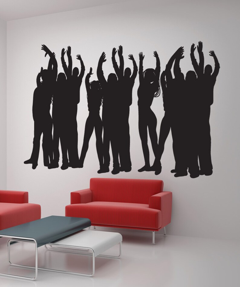 Vinyl Wall Decal Sticker Concert Crowd 1232B