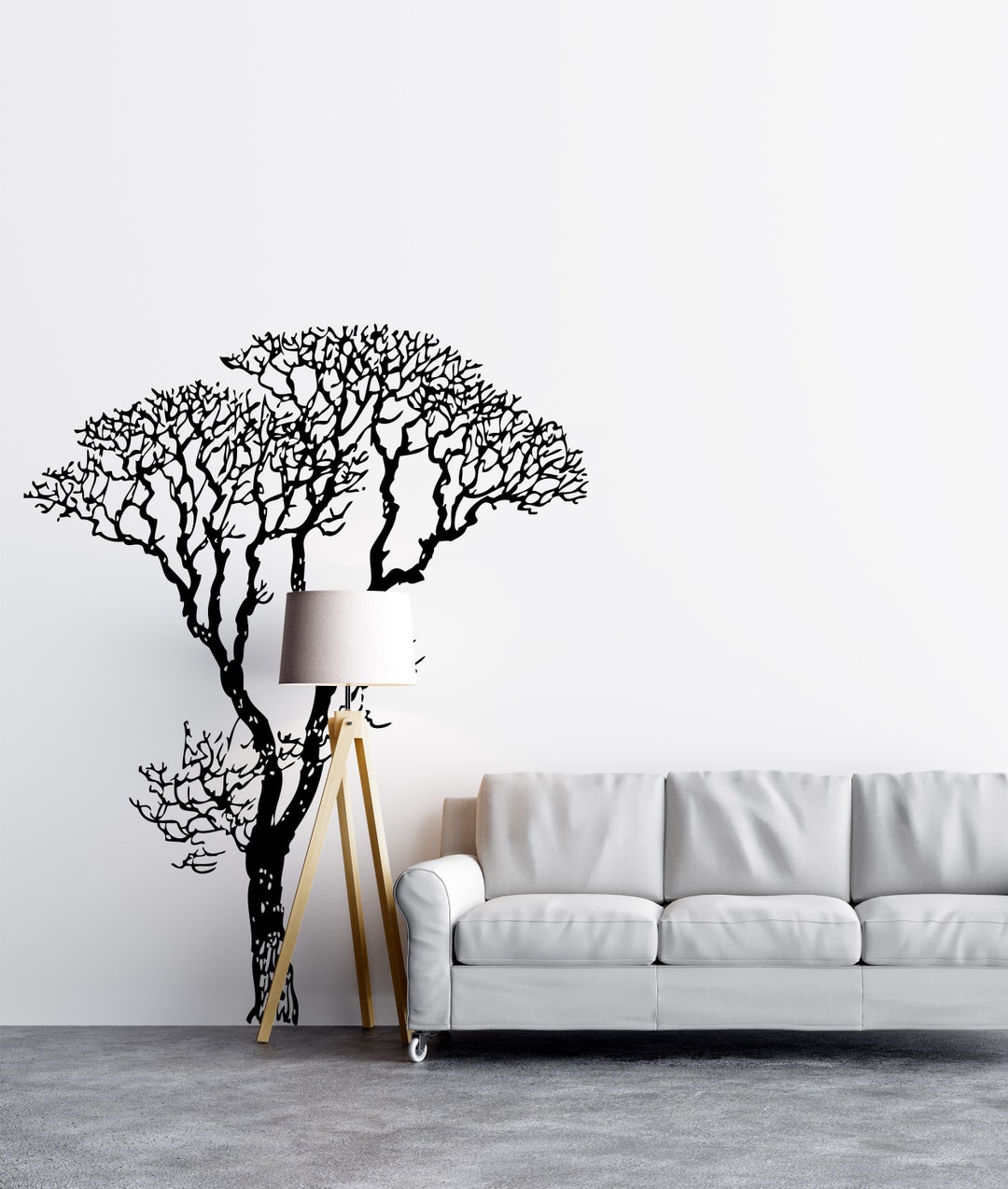 Bare Tree Wall Decal Sticker for Your Bedroom, Living Room Wall Decor
