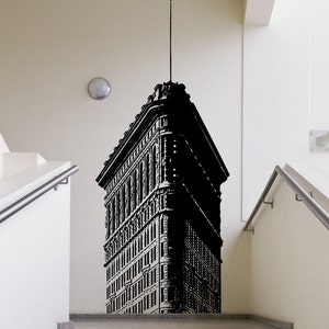 Flatiron Building Wall Decal Sticker. New York City Theme Wall Decor. NYC Wall Art. New York Wall Art. Urban Decor. #5225