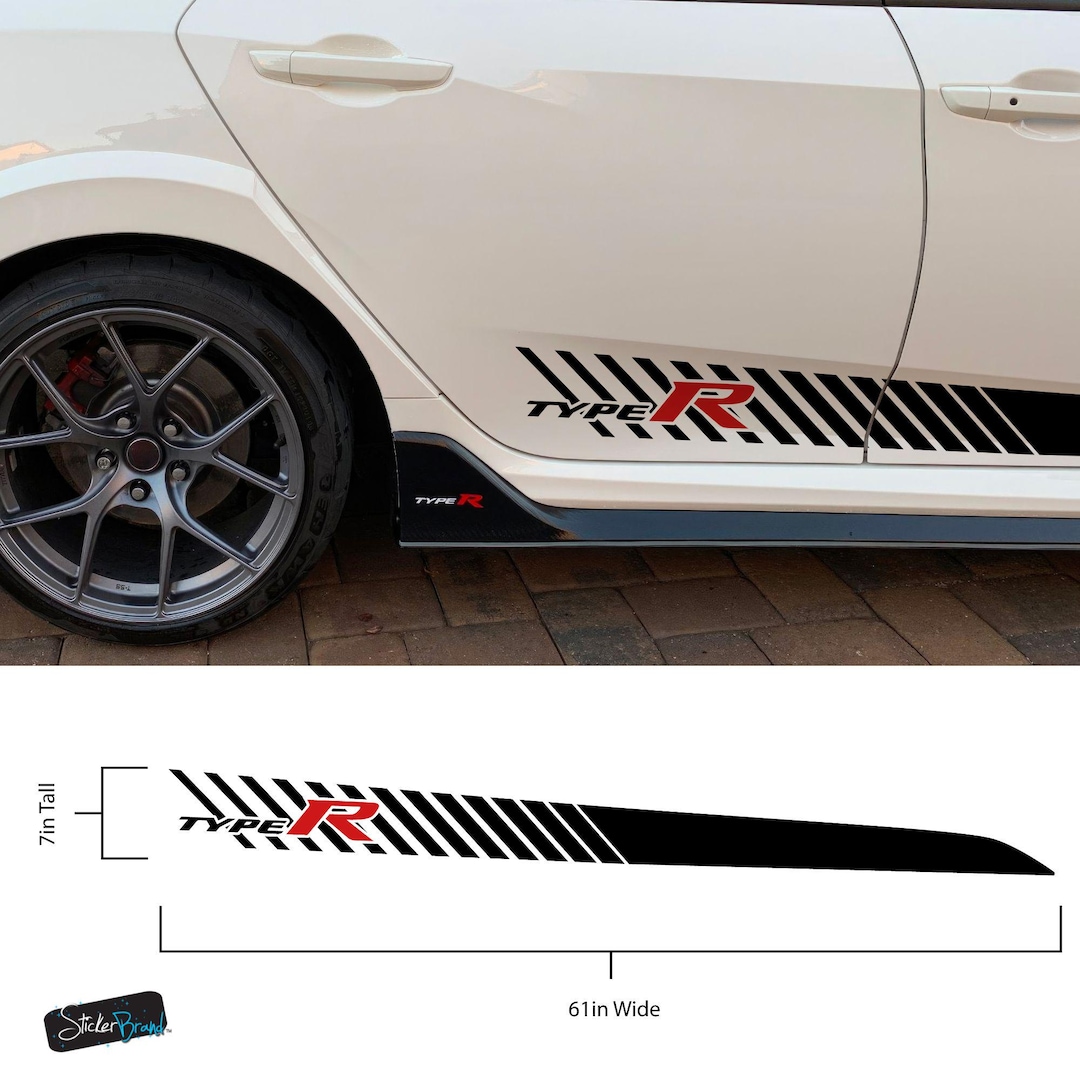 52 Inch Type R Sticker Car Decal for Honda Civic Type R. Sports Racing Graphic Decal Sticker ...