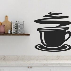 Espresso Frappauccino Coffee Breakfast Cafe Style Wall Decal Home Decor. #586
