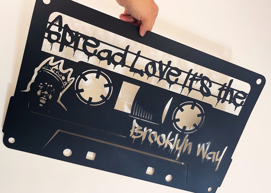 Rap Lyrics Wall Art. Spread Love It's the Brooklyn Way Quote Metal