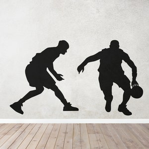 Basketball Wall Decal Sticker. Team Sports Room Decor, Game Room Wall Art, Basketball Enthusiast, Basketball Coach Gift Idea. OS_AA1185 image 1