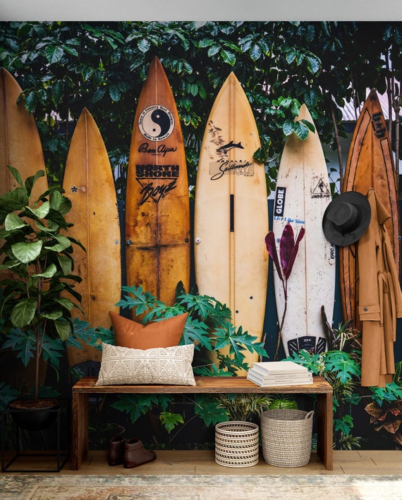 Surfboard wall art deals