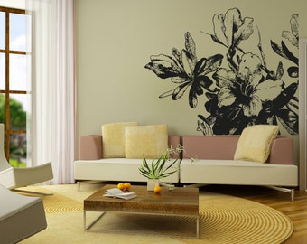 Blooming Flowers Vinyl Wall Decal Sticker #OS_AA264B