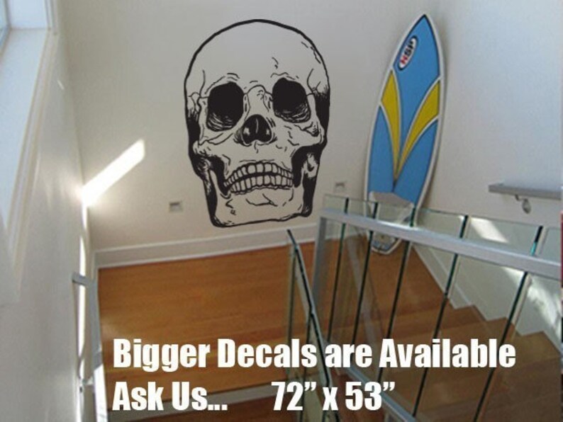 Vinyl Wall Art Decal Sticker Skull Head Bones BIG 72x53 item 127B