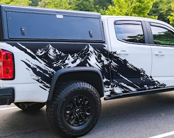 Overland Mountain Mud Splash Vinyl Car Graphic Sticker. Set of 2. For Colorado Truck. #7110