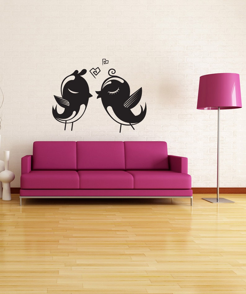Vinyl Wall Decal Sticker Love Birds 1019m - Etsy