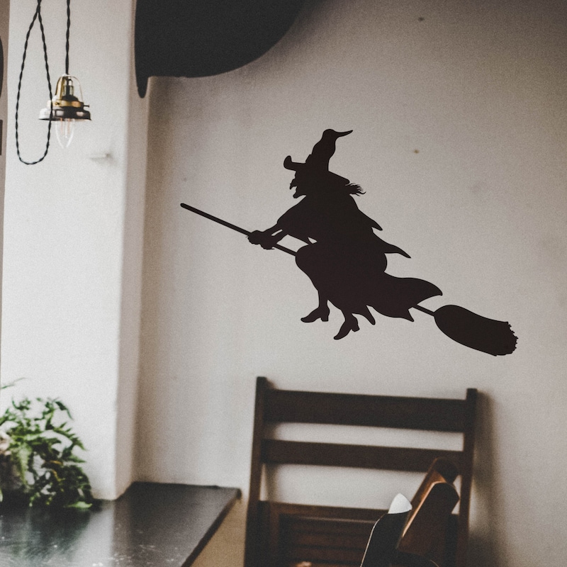 Halloween Witch Flying Into Tree - Etsy