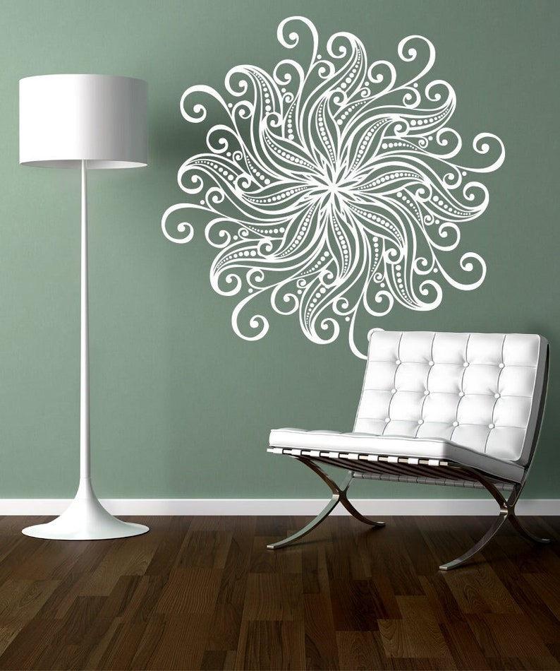 Mandala Wall Decal Headboard Master Bedroom Boho Bohemian Decor Vinyl ...