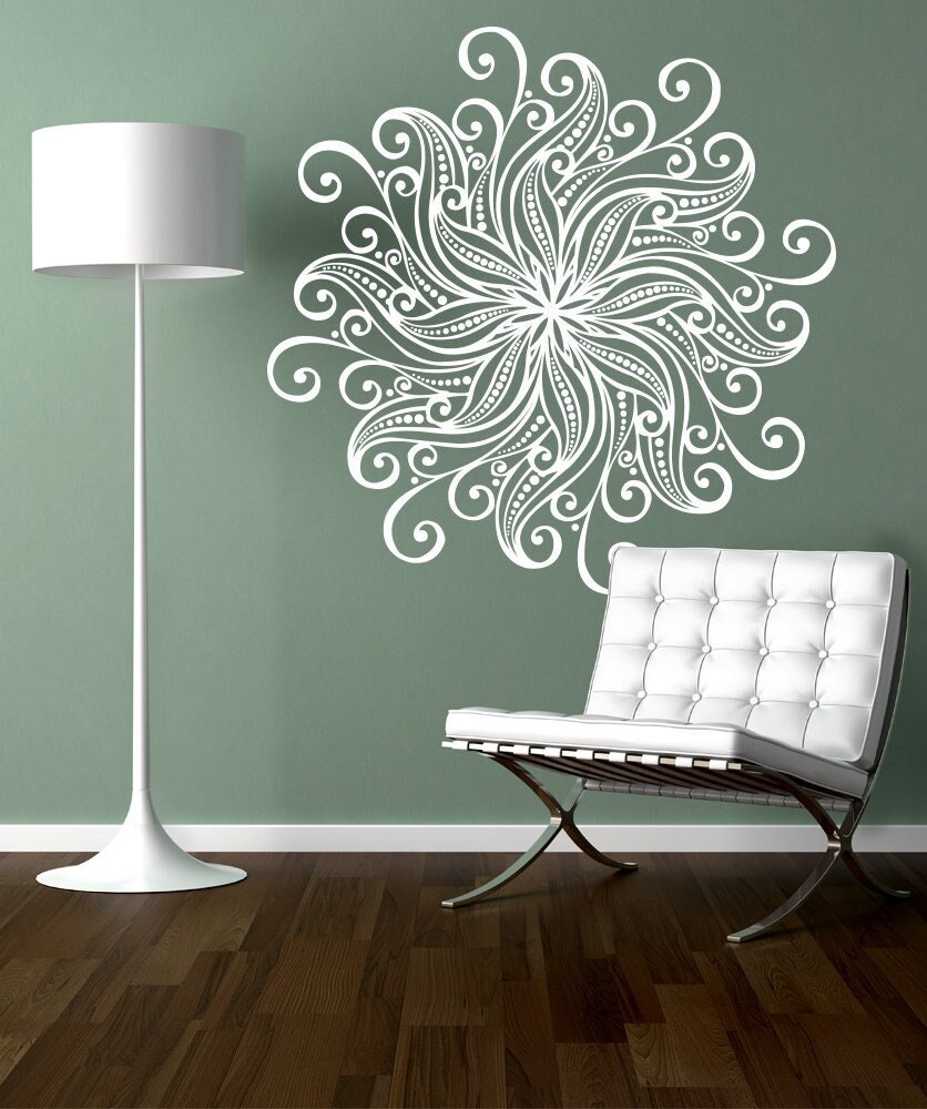 Mandala Wall Decal Headboard Master Bedroom Boho Bohemian Decor Vinyl ...