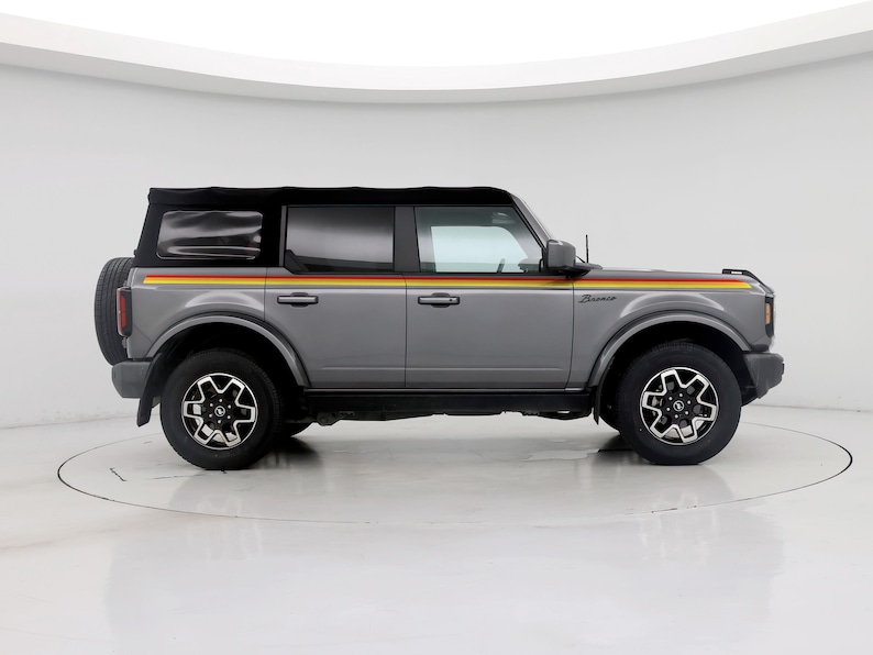 Ford Bronco 3 Color Bar Stripes Decal Sticker. 3M Premium Gloss Vinyl. Red, Orange, Yellow Racing Side Stripes. Retro Ivan Stewart Stripes. #6953