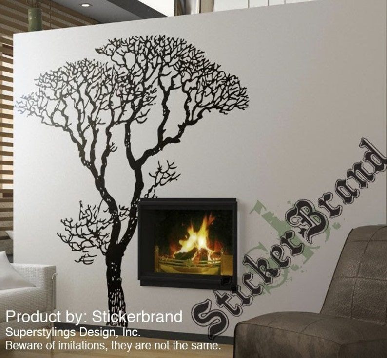 Vinyl Wall Decal Sticker Bare Tree Decoration 6 Ft Tall 240A