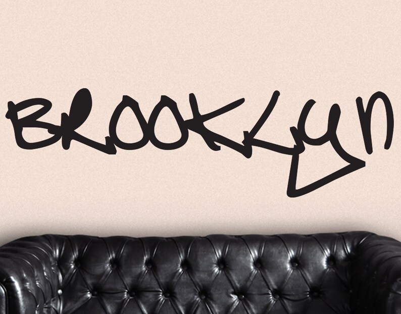 Brooklyn Graffiti Tag NYC Art Vinyl Wall Art Decal Sticker. Etsy