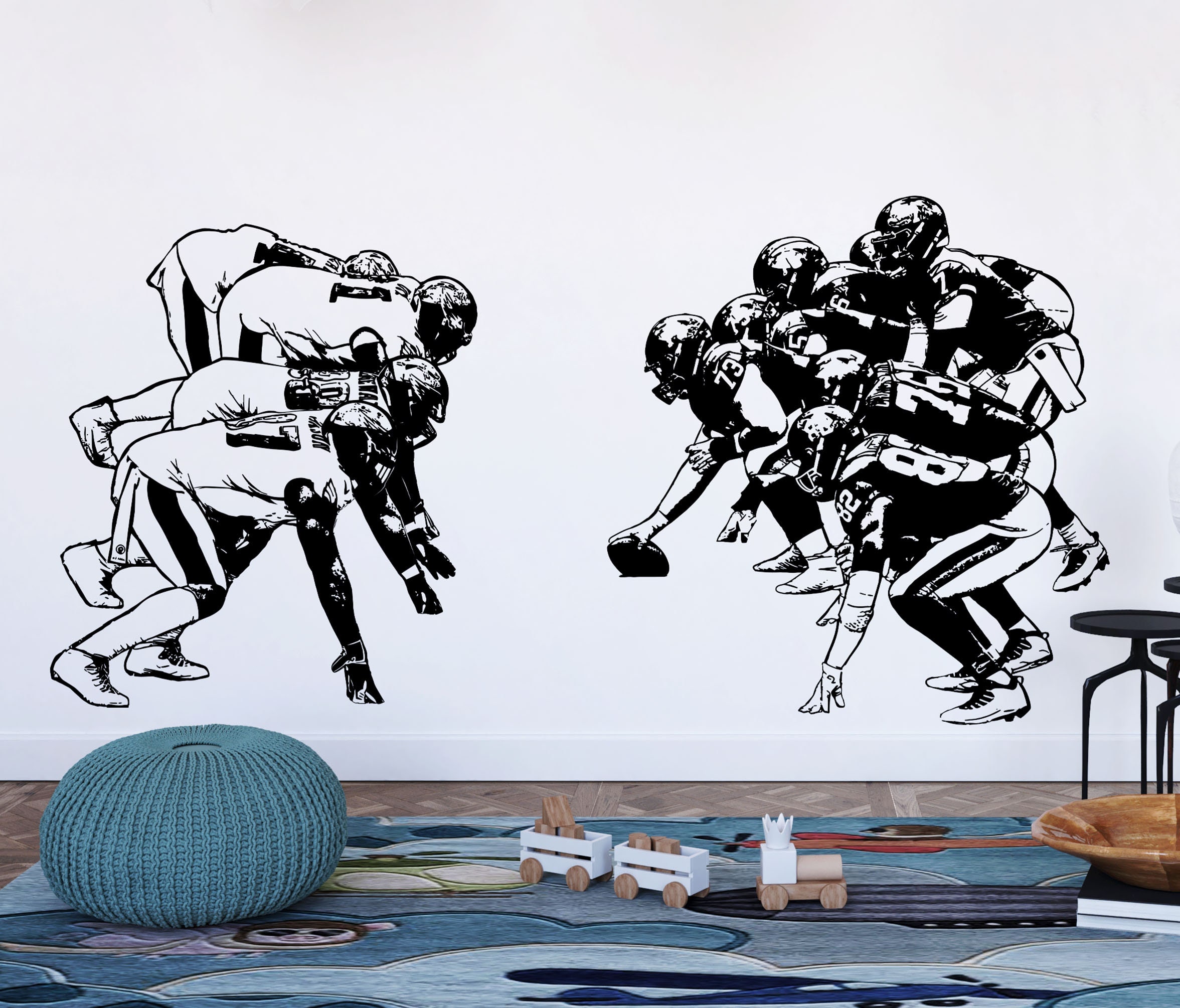 Football Wall Mural Etsy