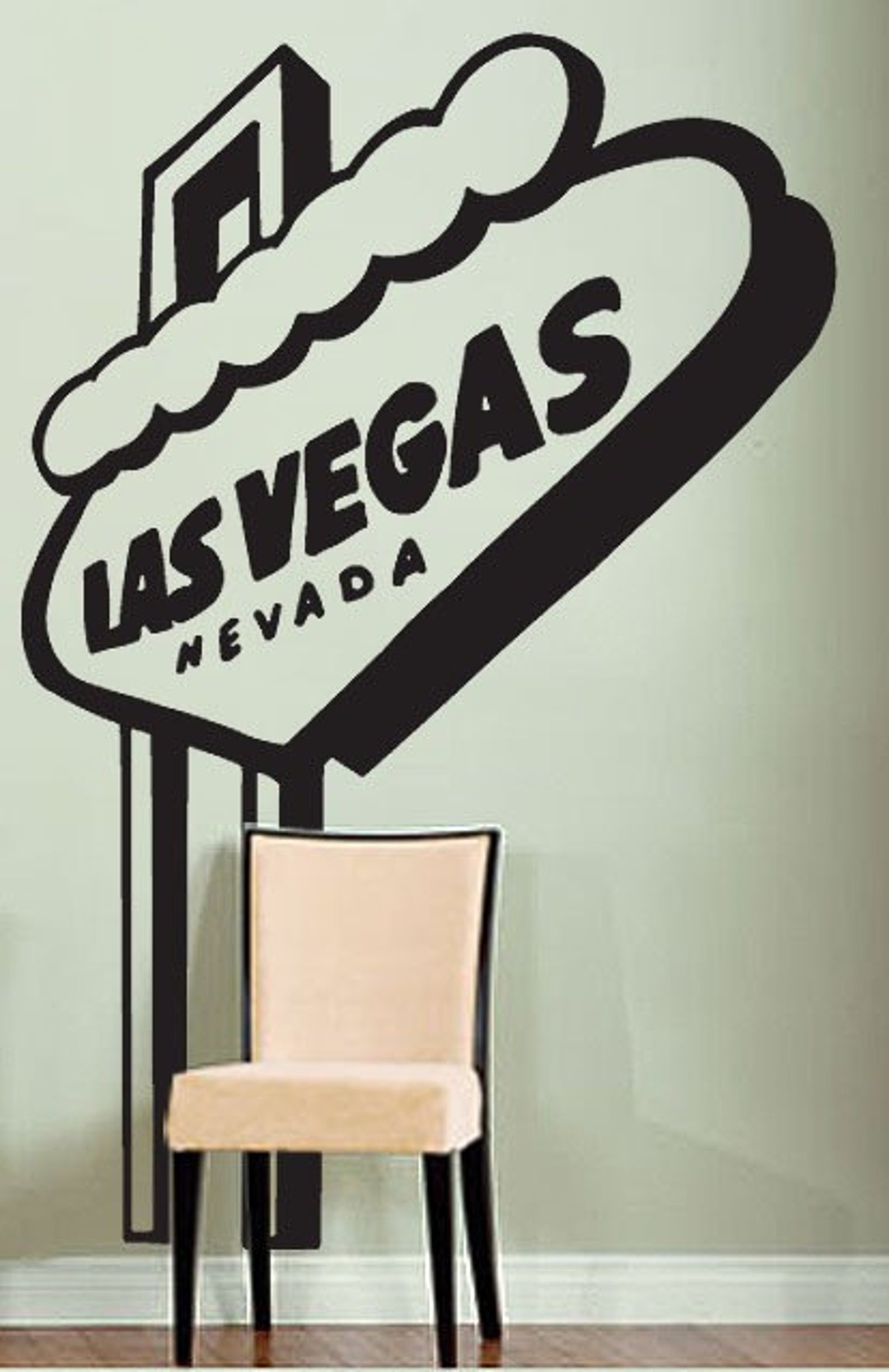Vinyl Wall Decal Sticker LAS VEGAS Sign 173 | Etsy