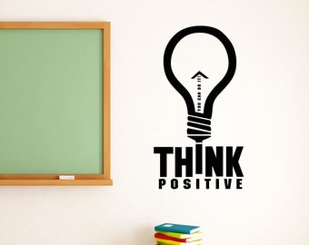 Vinyl Wall Decal Sticker Think Positive 5296s