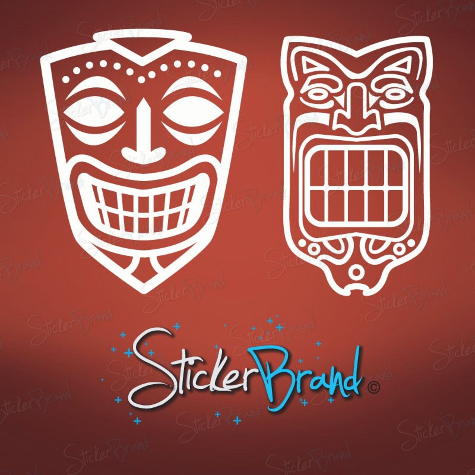 Vinyl Wall Art Decal Sticker Hawaiian Tiki Mask 543 Etsy