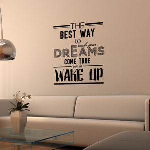 Vinyl Wall Decal Sticker Make Your Dreams Come True Quote 5154m image 3