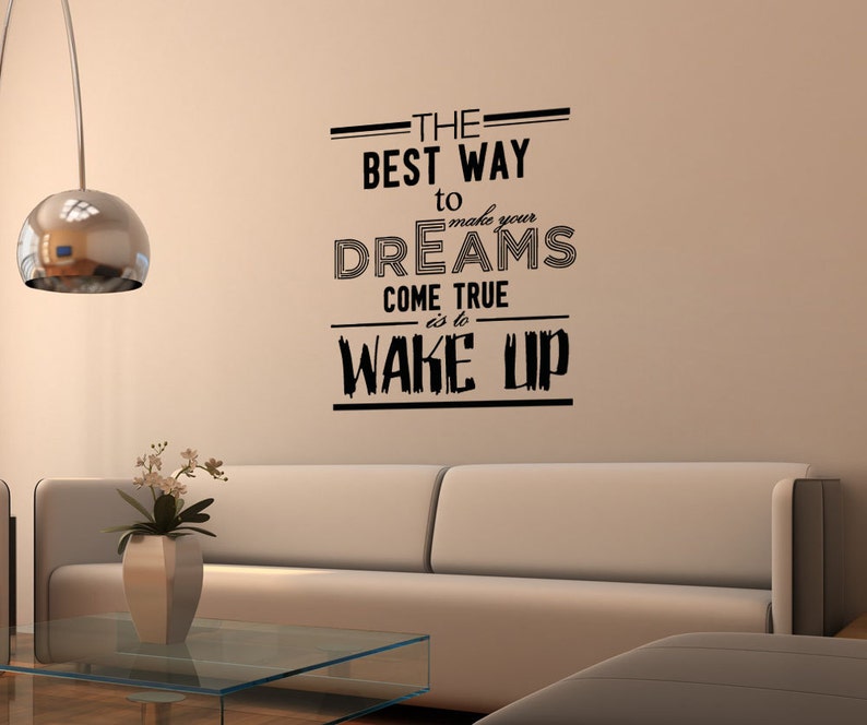 Vinyl Wall Decal Sticker Make Your Dreams Come True Quote 5154m image 3