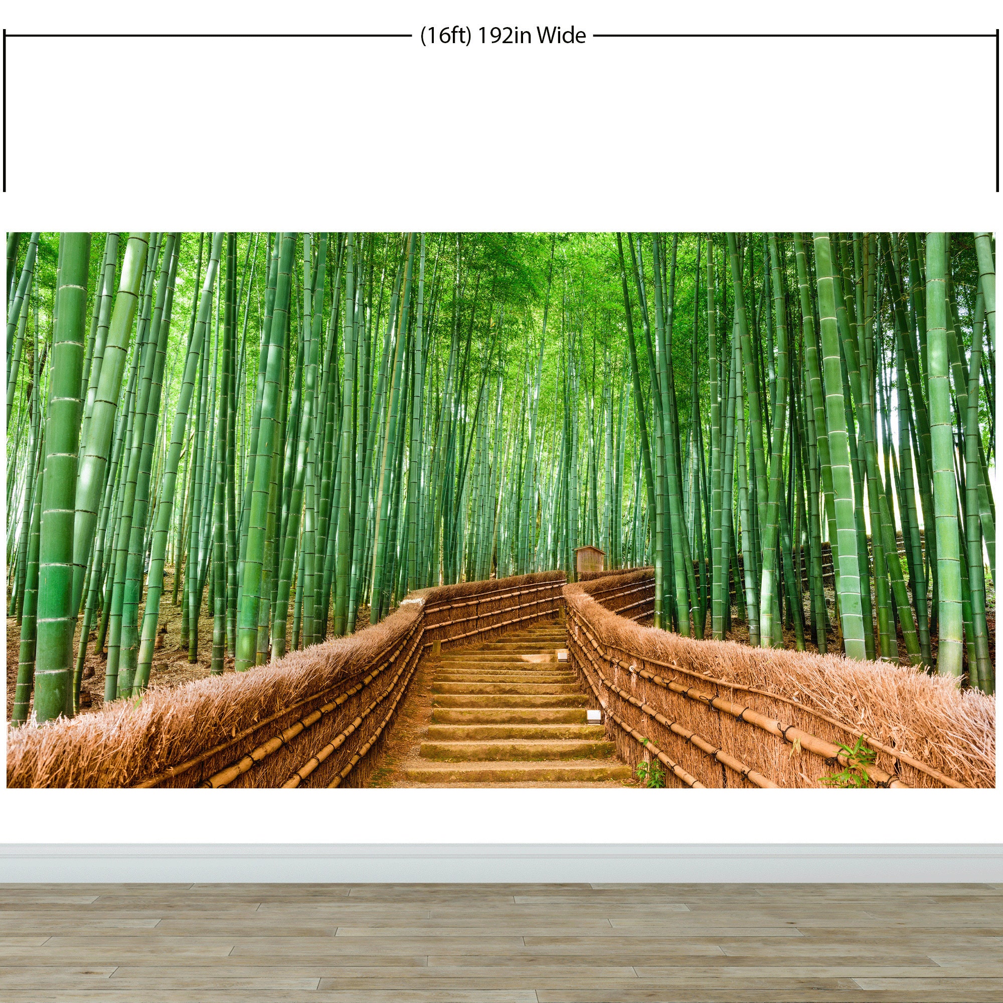 WXHFM - Green Bamboo Forest Wallpaper for Bedroom Large Wall Mural Living  Room Adhesive Fabric Decor - 137x96（Not Peel and Stick）