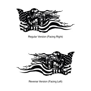 Military Car Decal Sticker. America Flag U.S. Soldier Sticker. Gift for ...