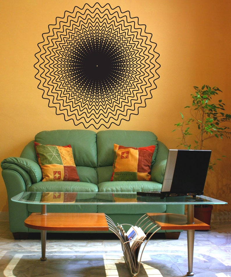 Vinyl Wall Art Decal Sticker Optical Illusion Circle Osdc770s Etsy