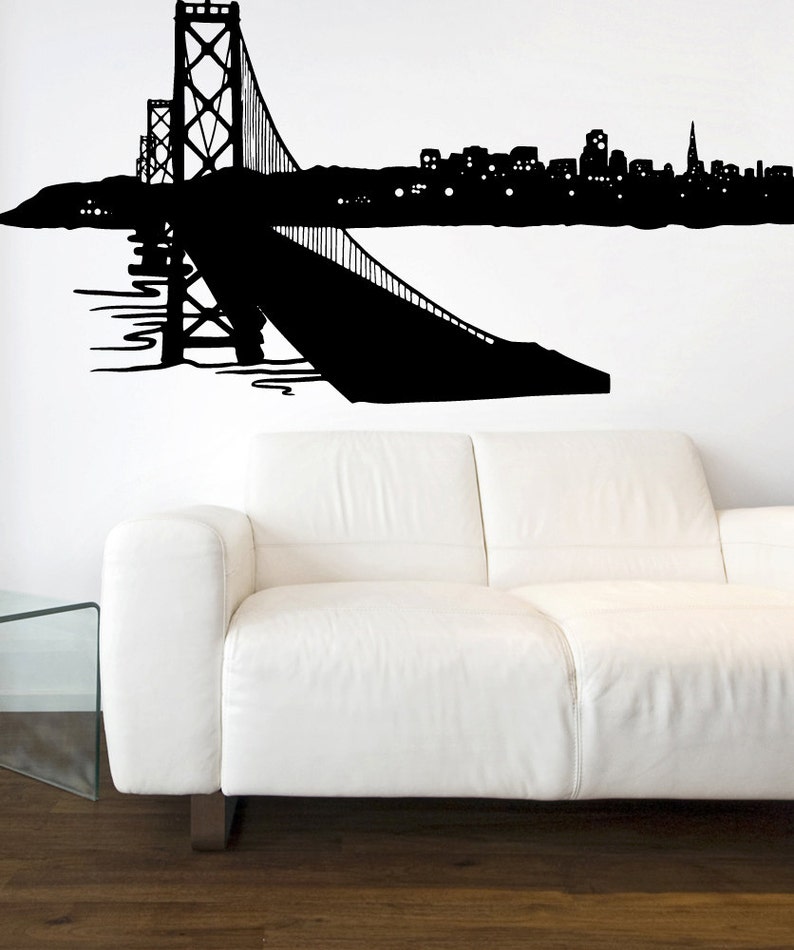 Vinyl Wall Decal Sticker City Skyline Osmb615s Etsy