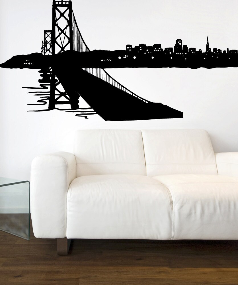 Vinyl Wall Decal Sticker City Skyline Osmb615s - Etsy