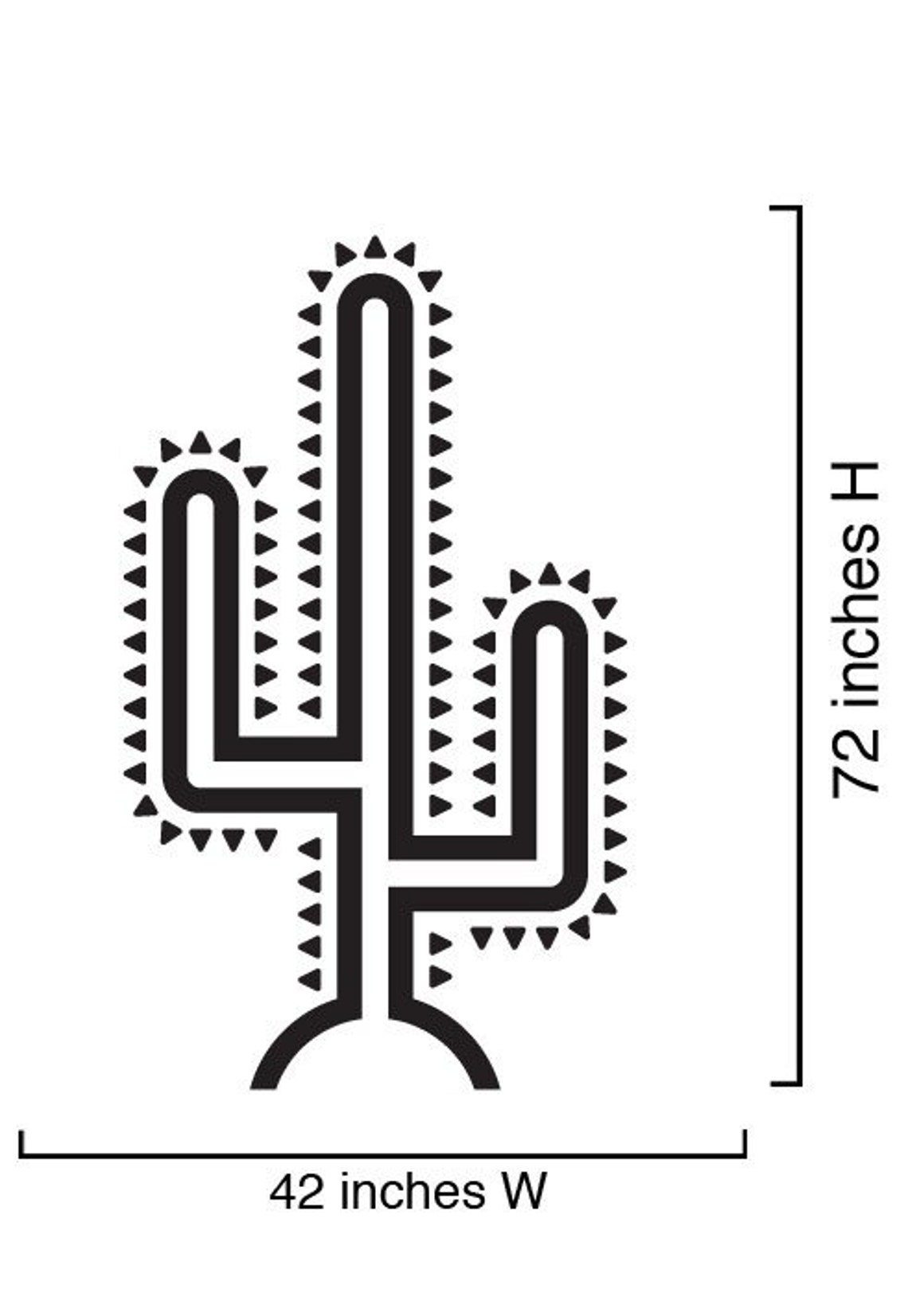 Vinyl Wall Decal Sticker Modern Cactus 738 Etsy