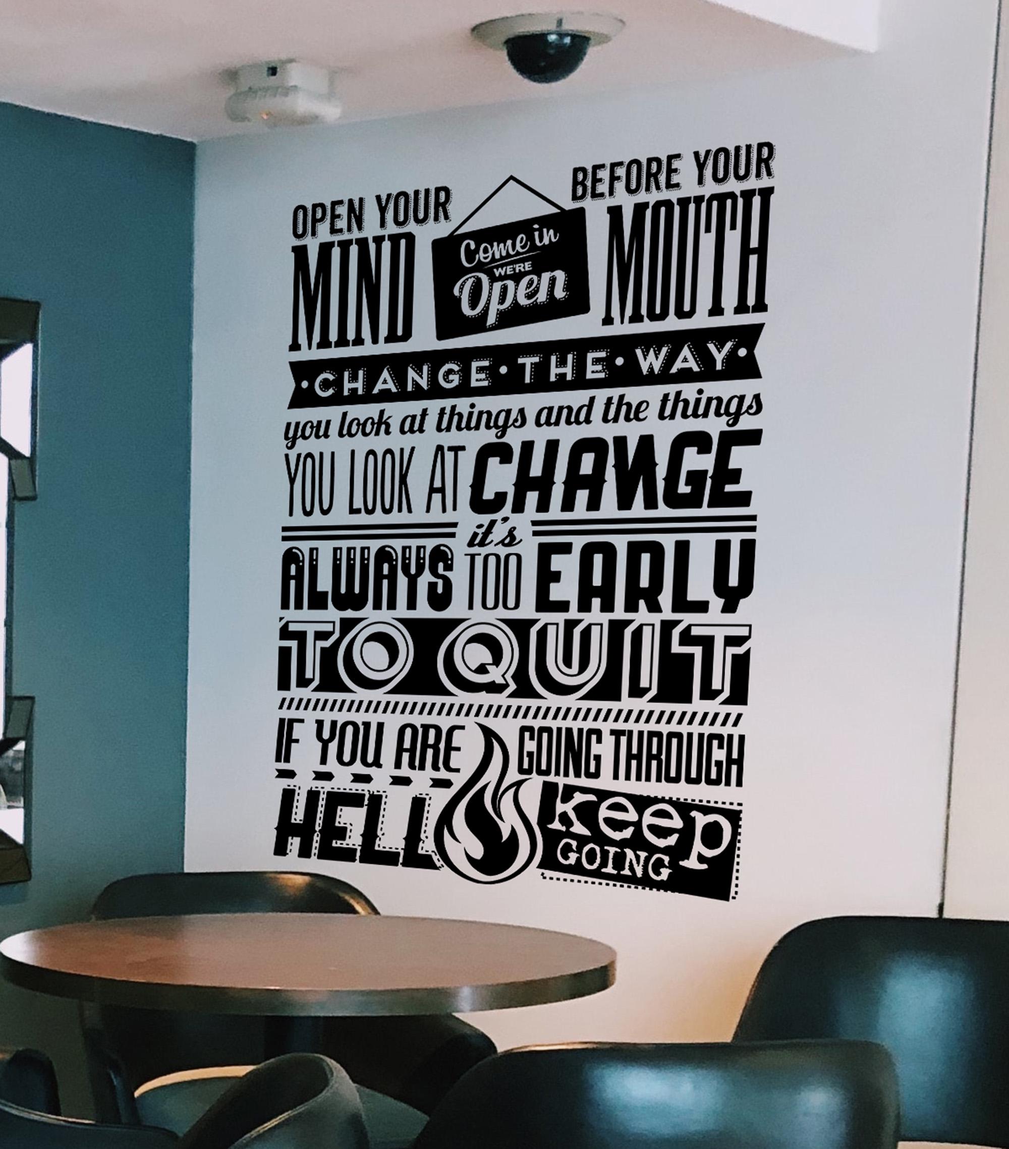 Motivational Quotes Wall Decal Sticker Set. Inspirational Success Quote ...