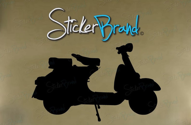 Vinyl Wall Art Decal Sticker Vespa Moped Scooter 549 Etsy