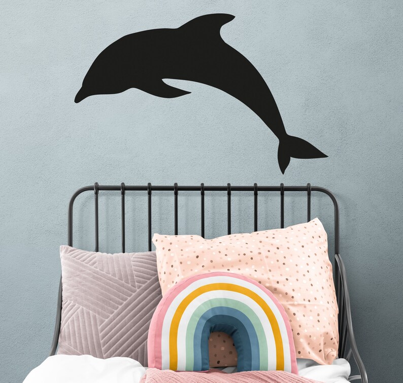 Dolphin Wall Decal Sticker for Nursery Room Decor. Kid's Room Wall Decor. Beach Theme Wall Decor. 616 image 9